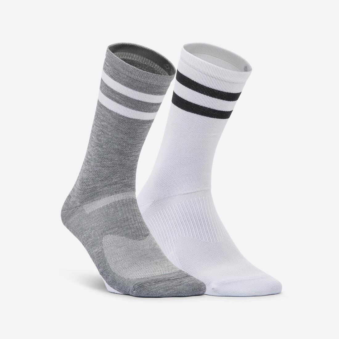 Fitness Mid-High Socks Twin-Pack, Multicolour, No Color, large image number 0