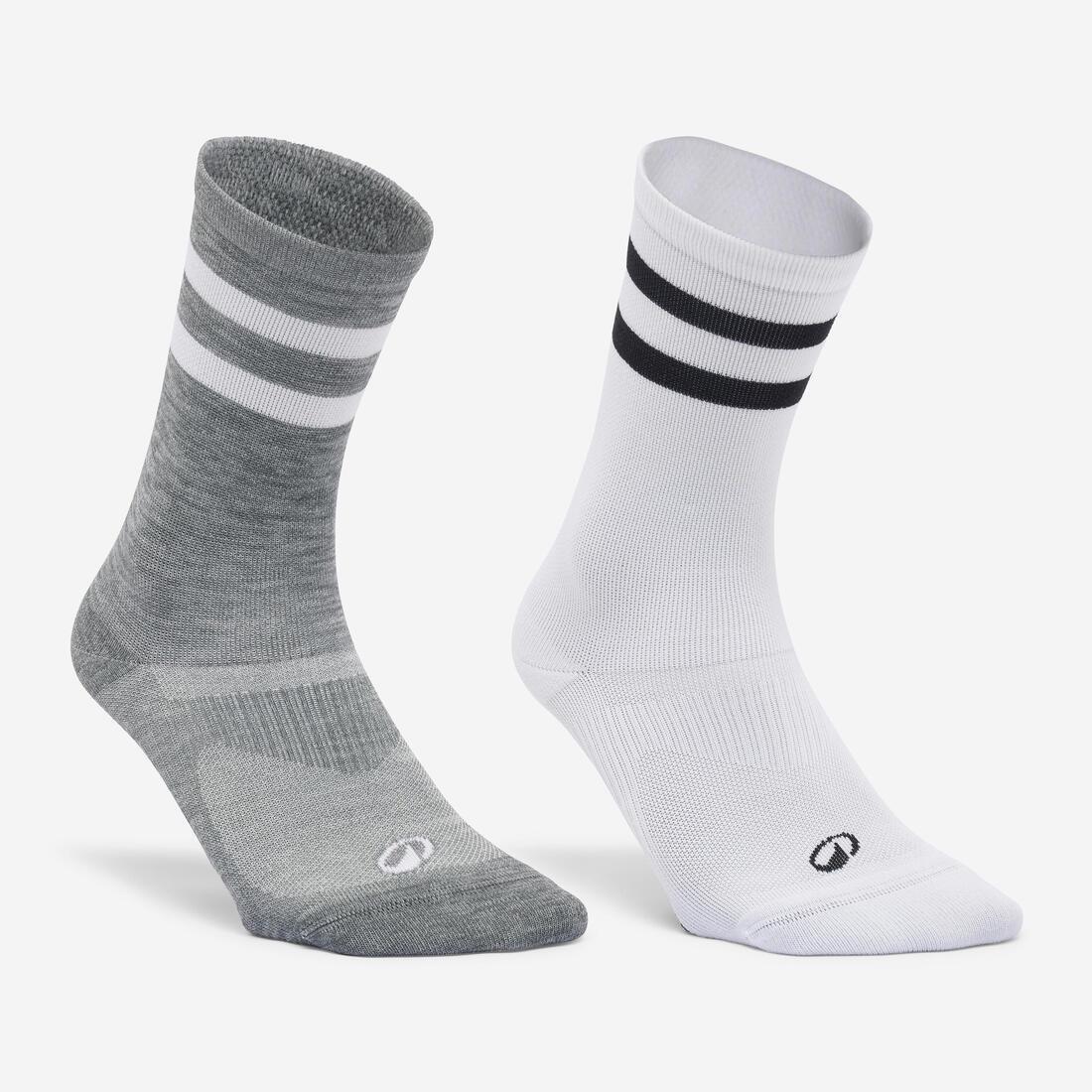 Fitness Mid-High Socks Twin-Pack, Multicolour, No Color, large image number 1