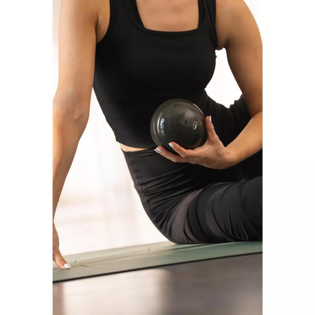 900 g Weighted Pilates Ball, Black, No Color, large image number 5