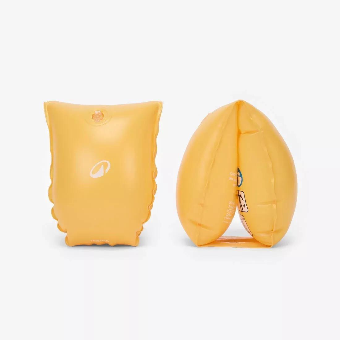 Kids Unisex swimming armbands 30 kg-60 kg, Yellow, No Color, medium