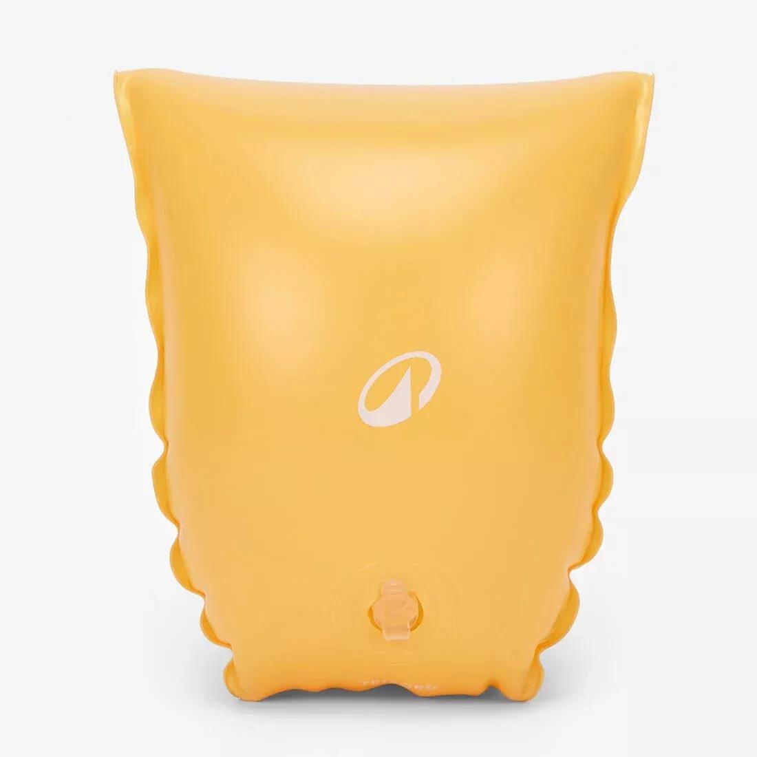 Kids Unisex swimming armbands 30 kg-60 kg, Yellow, No Color, large image number 4