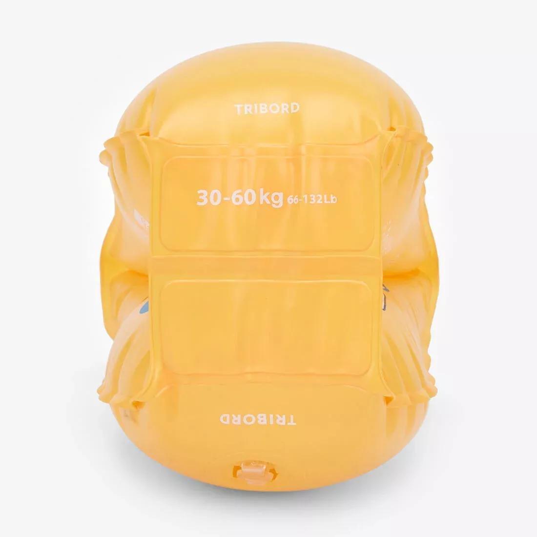 Kids Unisex swimming armbands 30 kg-60 kg, Yellow, No Color, large image number 8