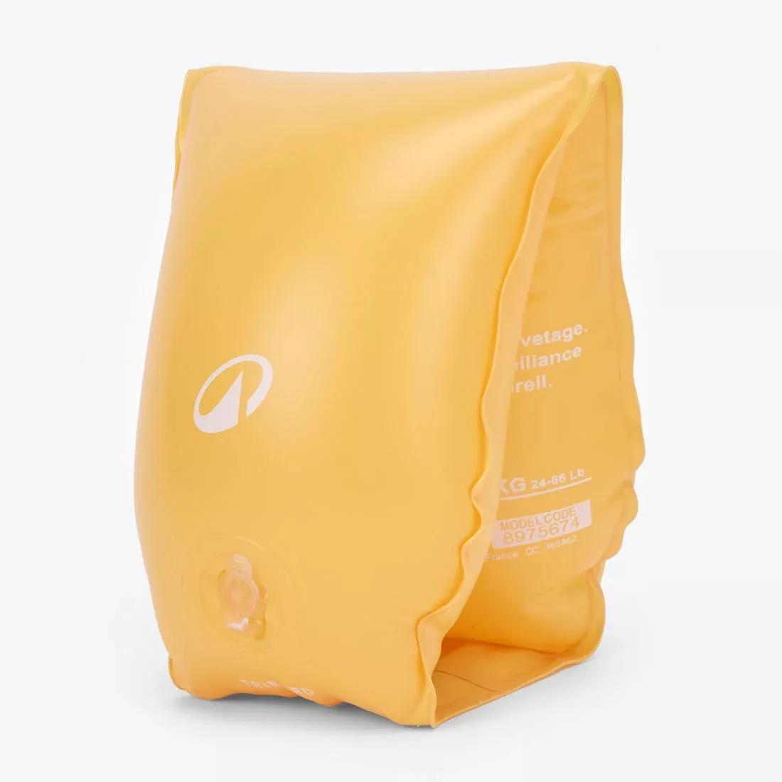Kids Unisex swimming armbands 30 kg-60 kg, Yellow, No Color, large image number 5