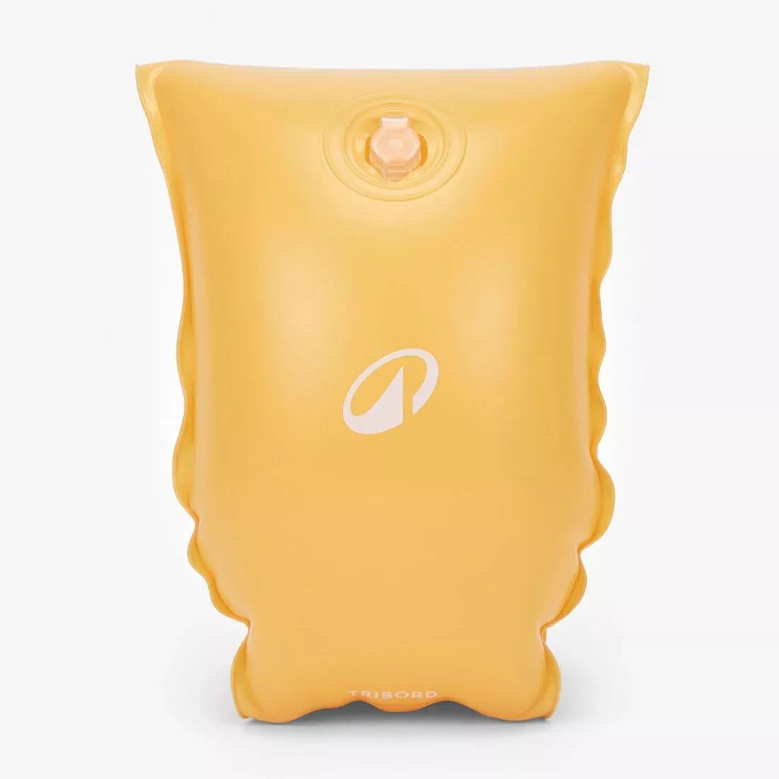 Kids Unisex swimming armbands 30 kg-60 kg, Yellow, No Color, large image number 6