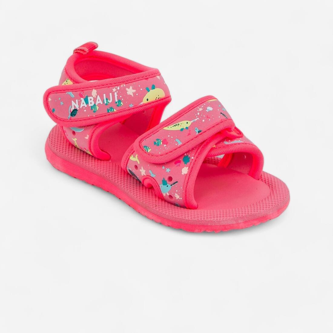 Baby Swimming Sandals, Pink, No Color, large image number 4