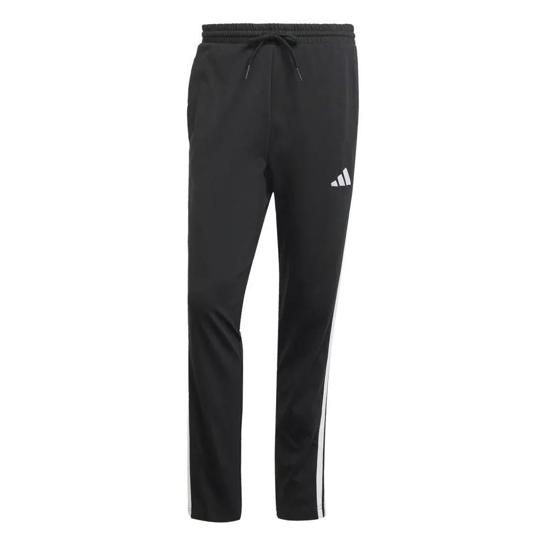 Essentials 3-Stripes Single Jersey Joggers, Black, No Color, large image number 0