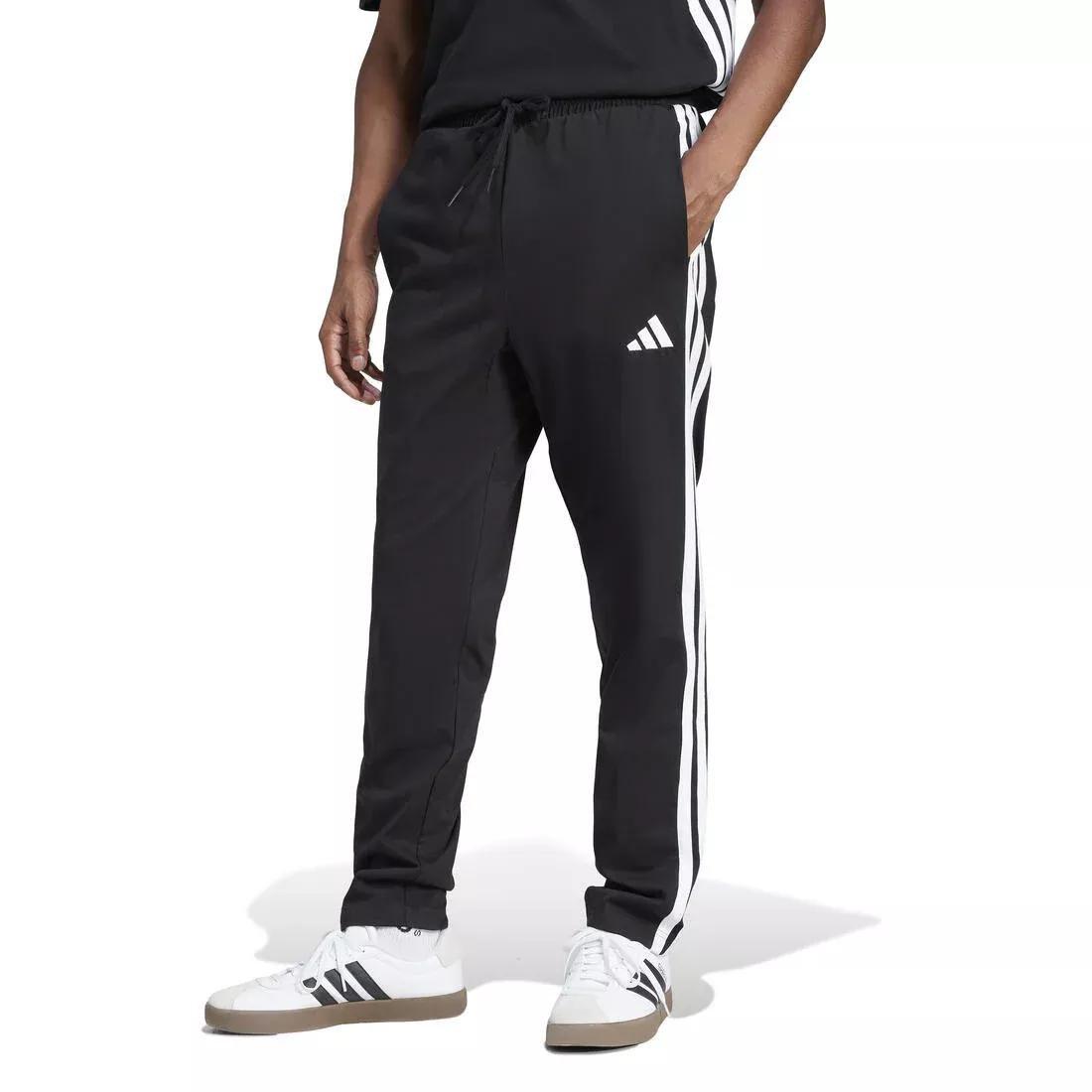 Essentials 3-Stripes Single Jersey Joggers, Black, No Color, medium