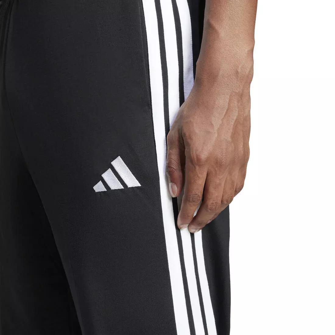 Essentials 3-Stripes Single Jersey Joggers, Black, No Color, large image number 3