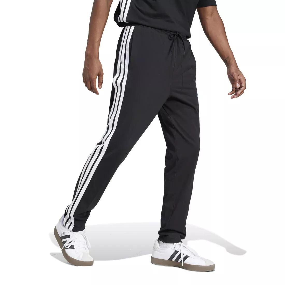 Essentials 3-Stripes Single Jersey Joggers, Black, No Color, large image number 4