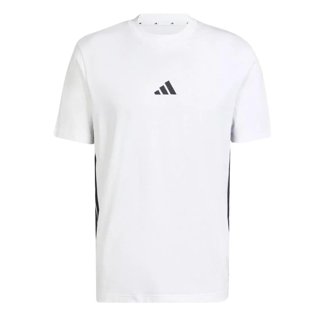 Essentials 3-Stripes Single Jersey T-Shirt, White, No Color, medium