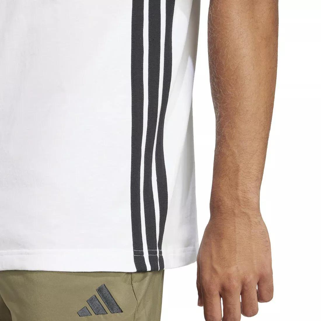 Essentials 3-Stripes Single Jersey T-Shirt, White, No Color, large image number 3