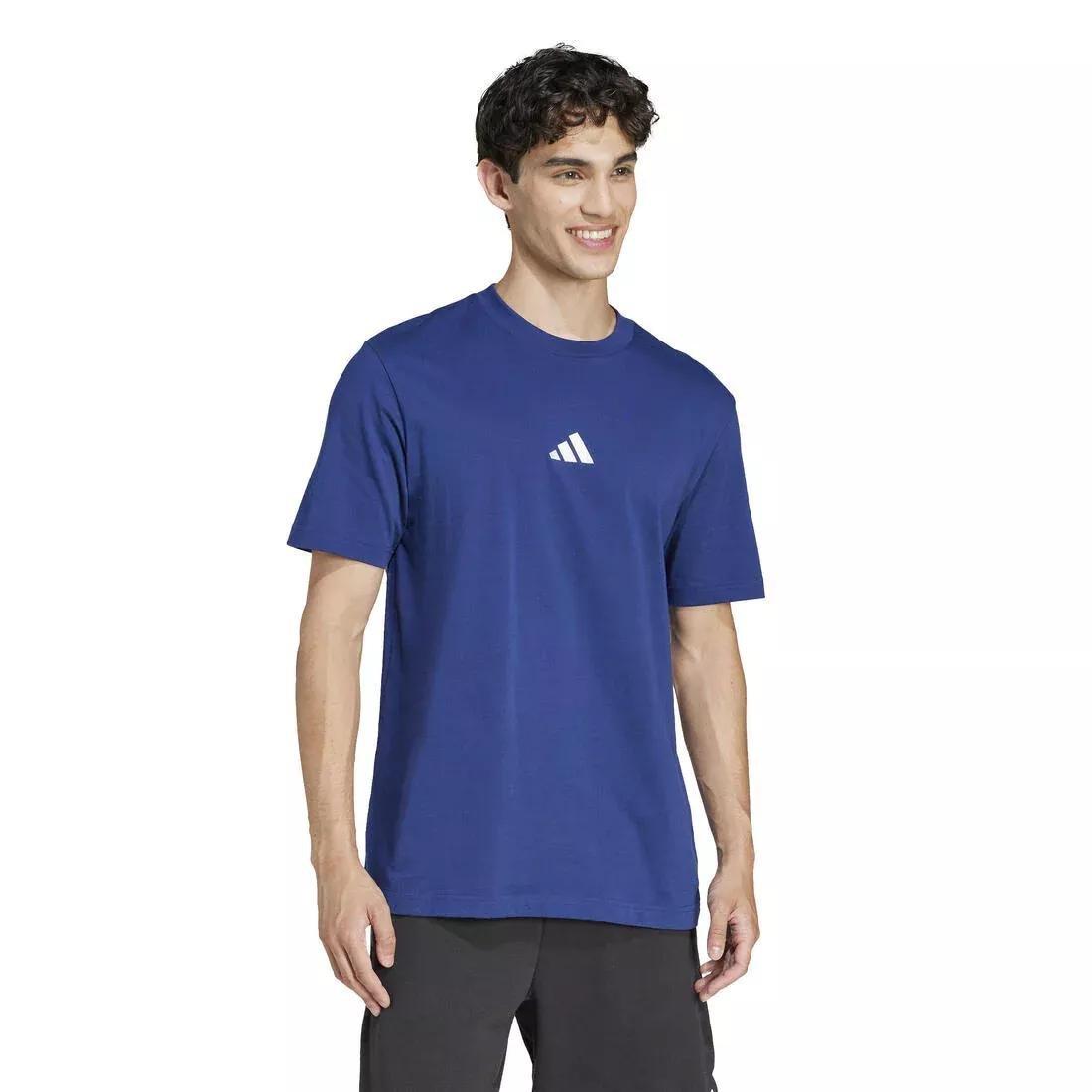 Essentials Small Logo Single Jersey T-Shirt, Navy, No Color, large image number 3