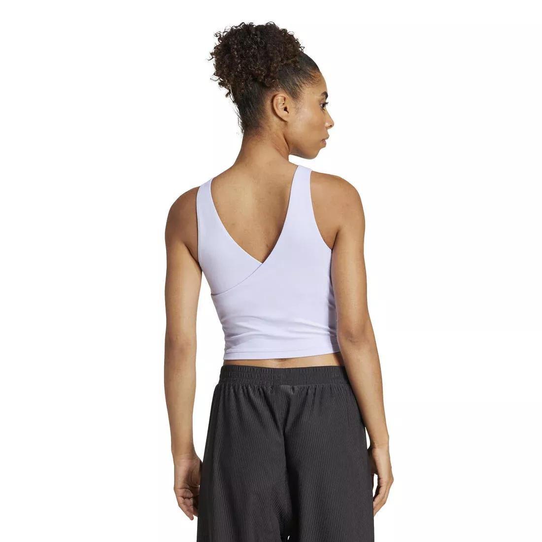 Yoga Crop Tank Top With Inner Shelf Bra, No Color, large image number 2