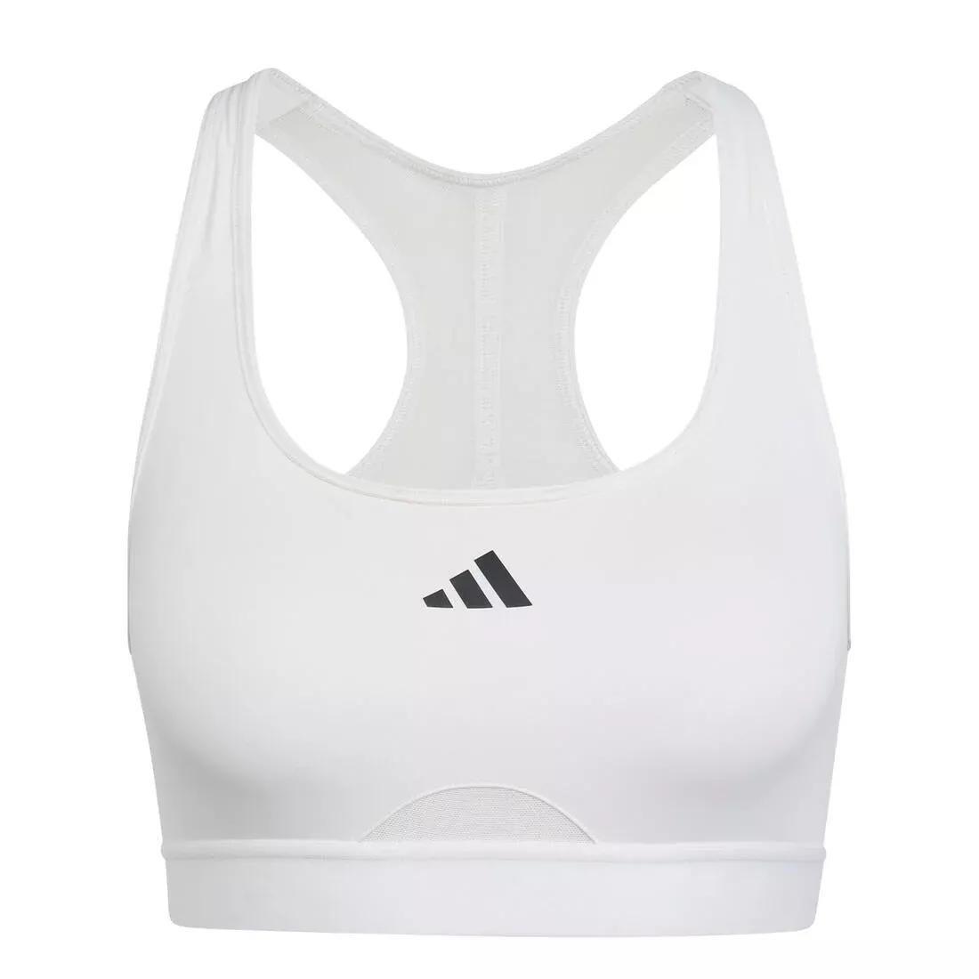 Powerreact Training Medium-Support Bra, White, No Color, large image number 0
