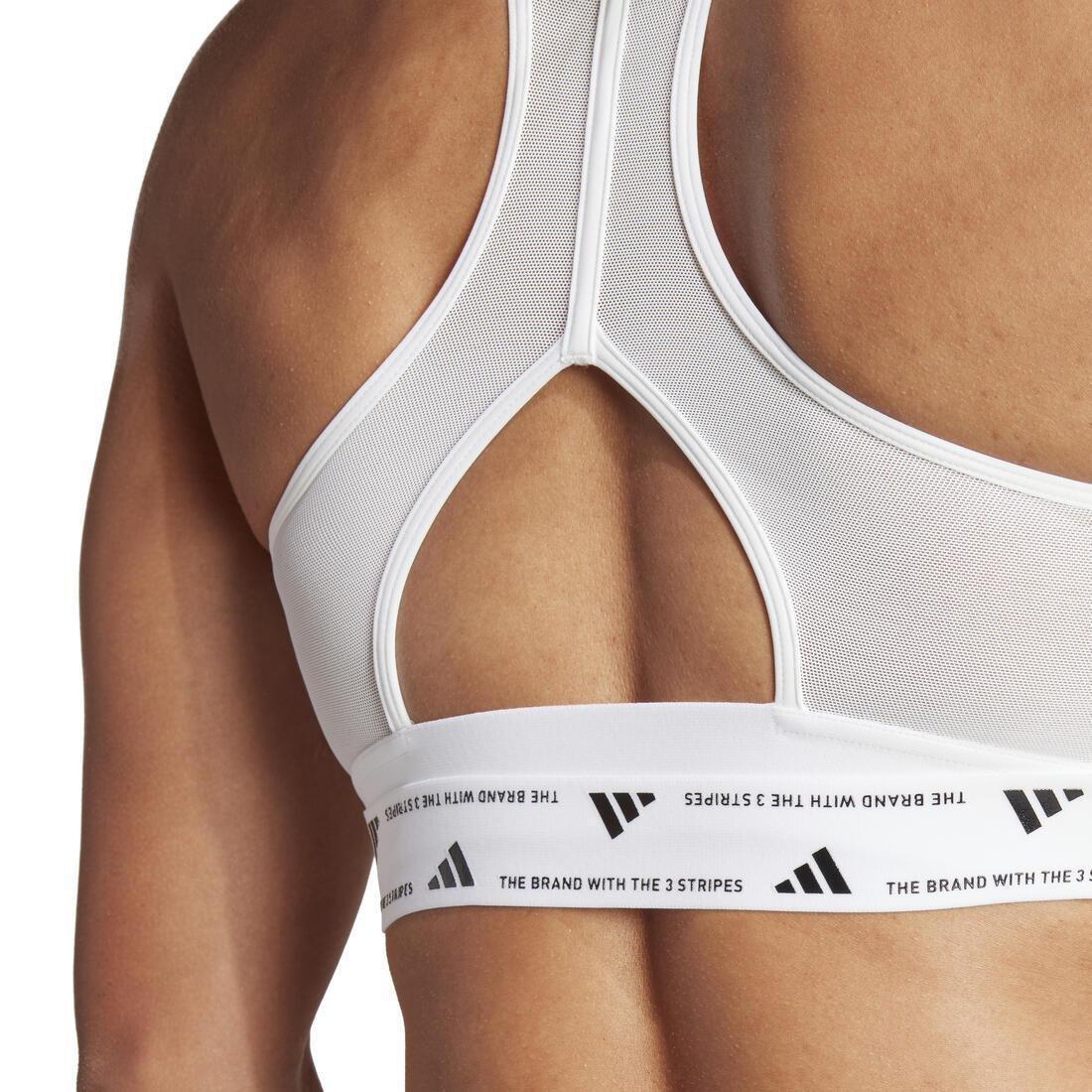 Powerreact Training Medium-Support Bra, White, No Color, large image number 4