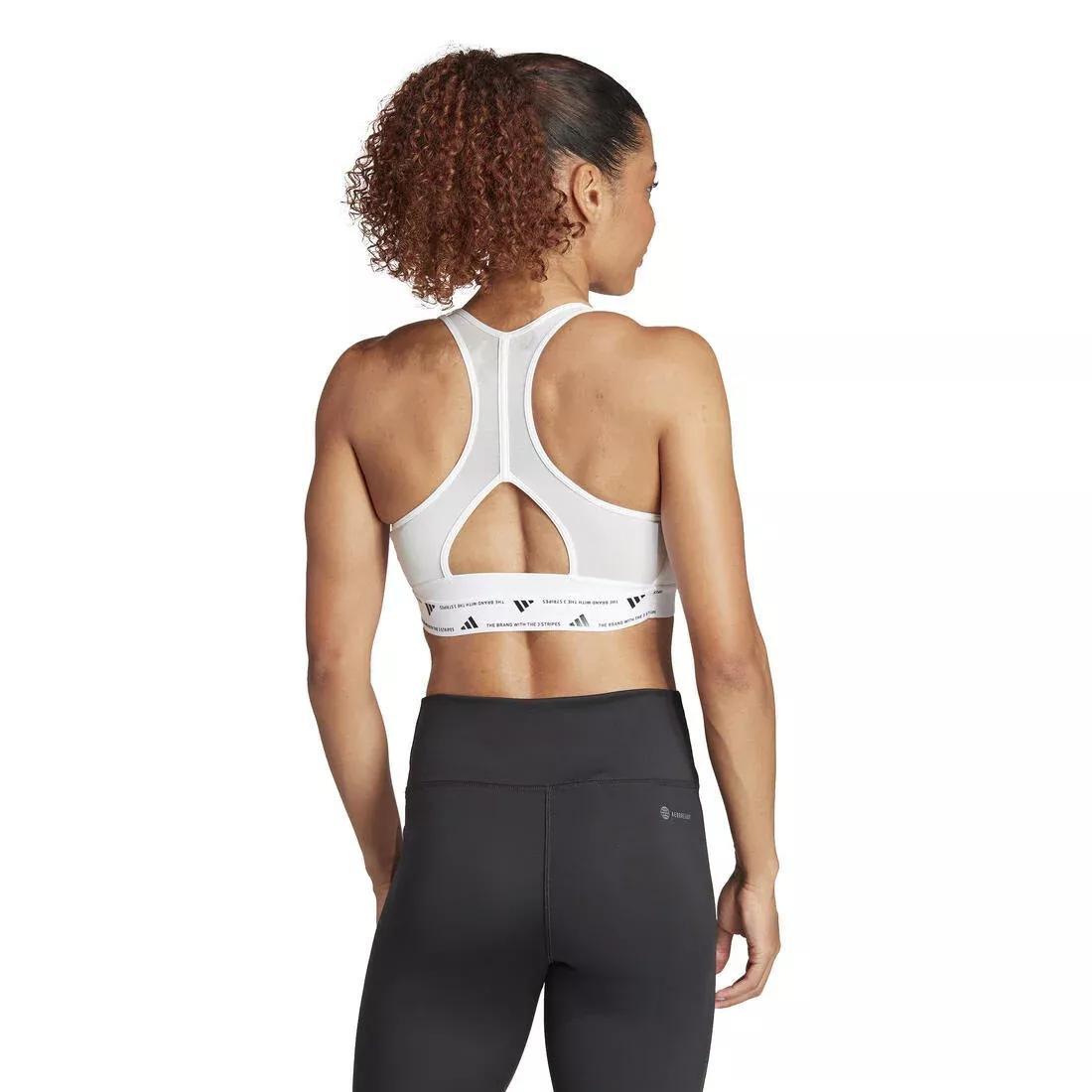 Powerreact Training Medium-Support Bra, White, No Color, large image number 7
