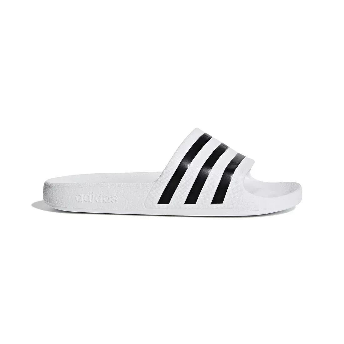 Unisex Adilette Aqua Slides, White, No Color, medium