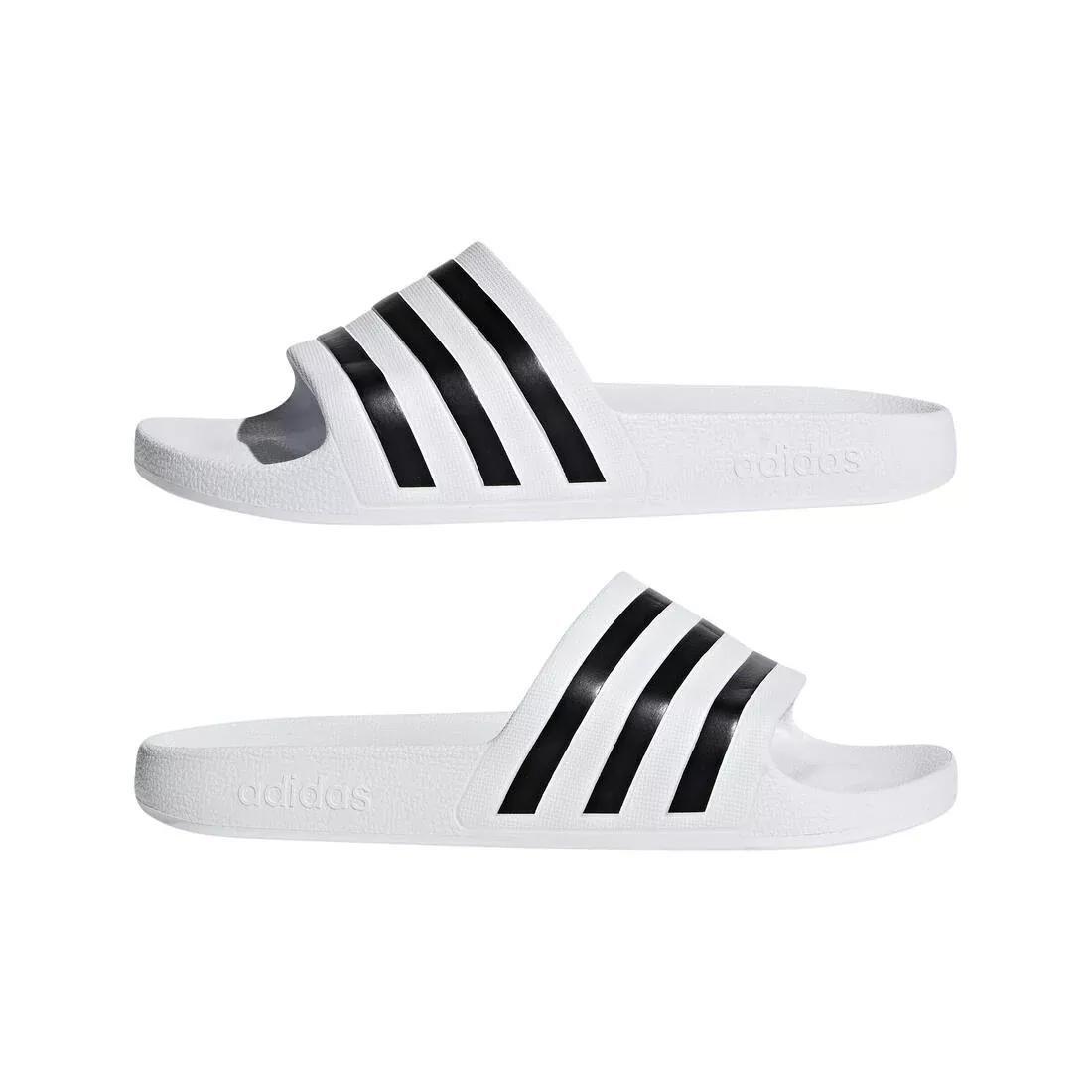 Unisex Adilette Aqua Slides, White, No Color, medium