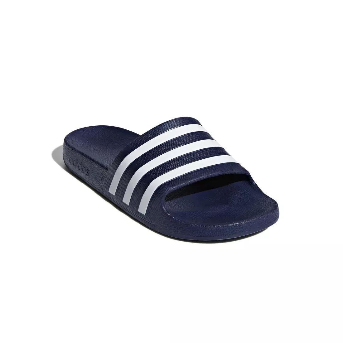 Unisex Adilette Aqua Slides, Navy, No Color, medium