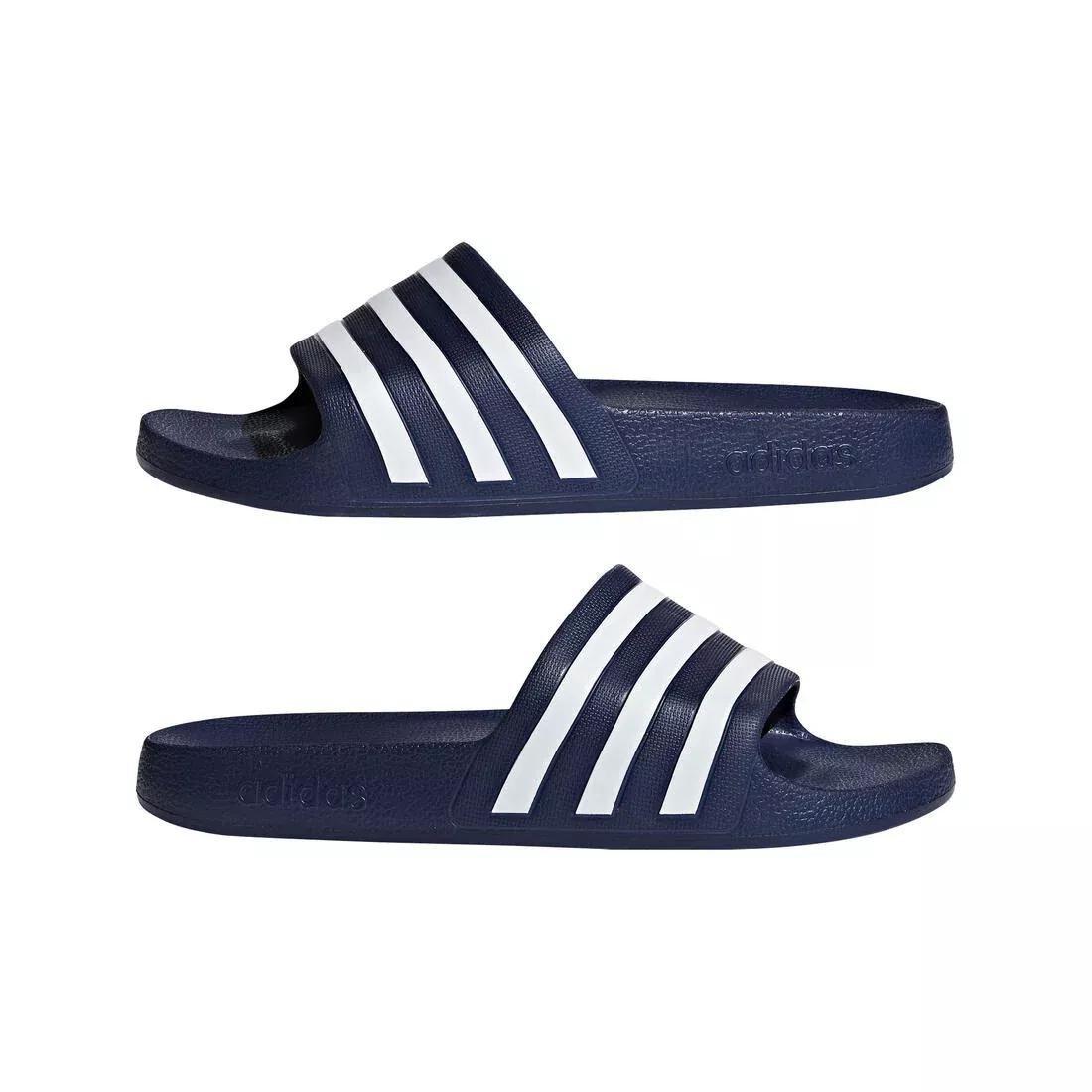 Unisex Adilette Aqua Slides, Navy, No Color, large image number 3