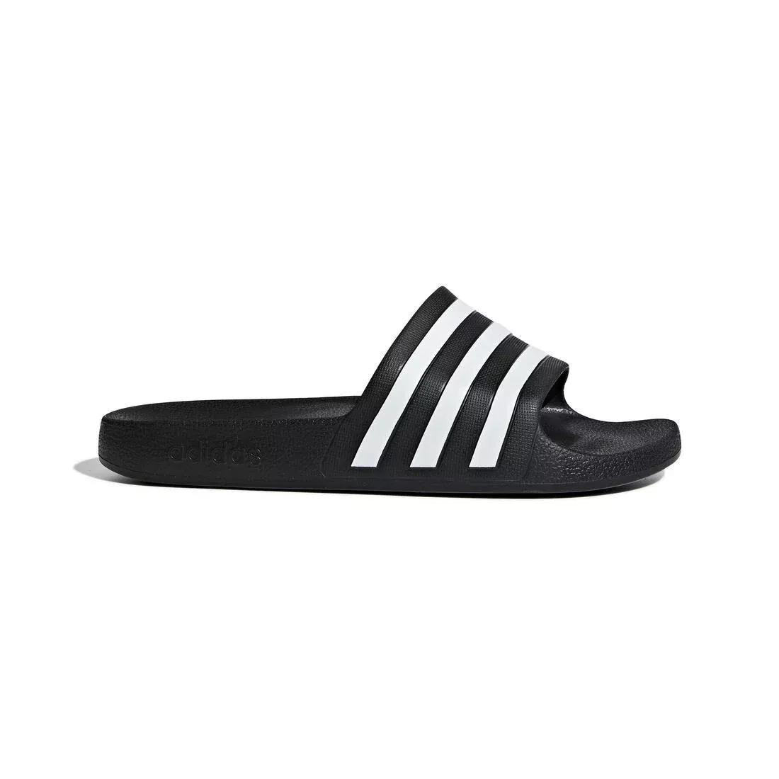 Unisex Adilette Aqua Slides, Black, No Color, medium