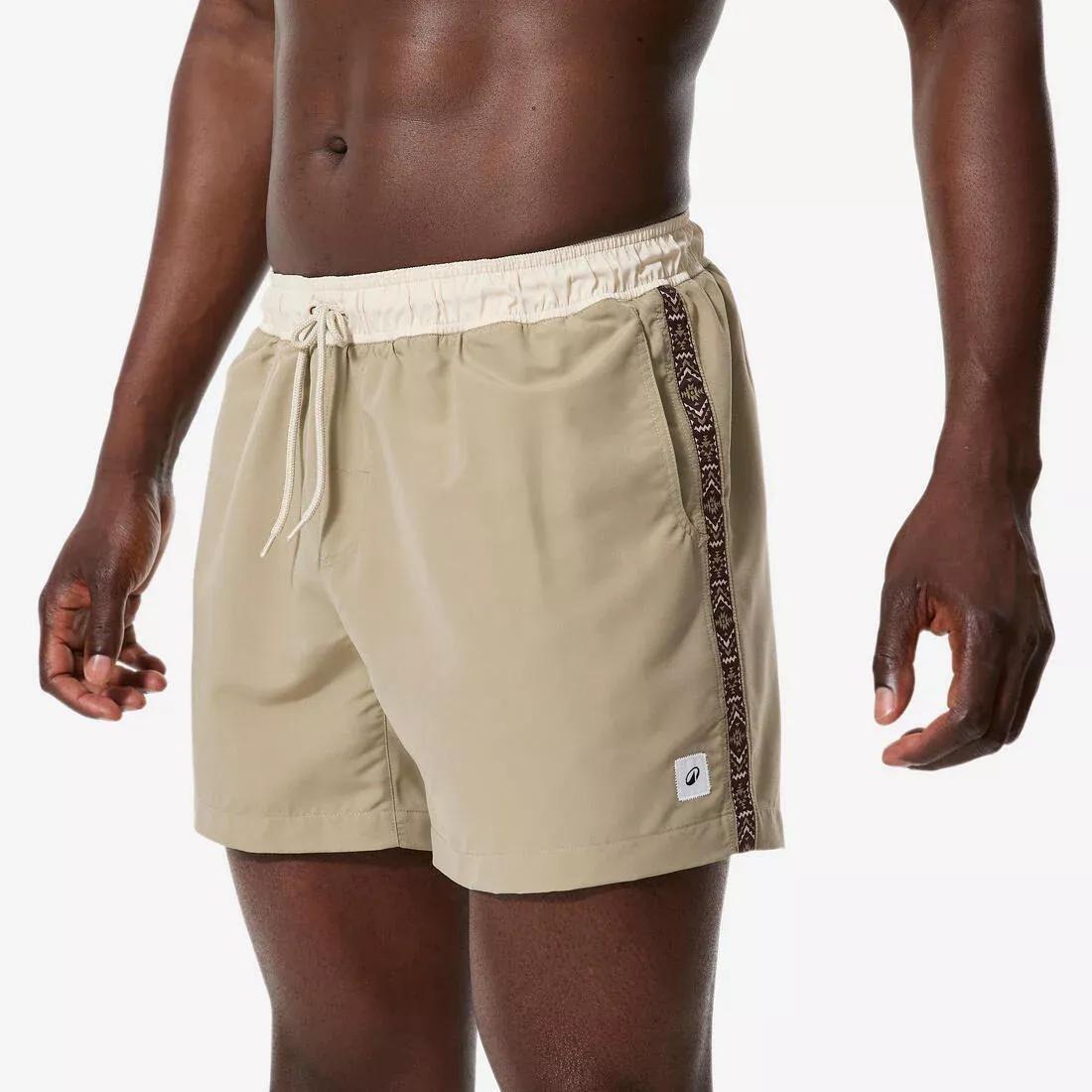 Men surfing boardshorts short swim shorts 15 - 100 Palmito, Khaki, No Color, large image number 5