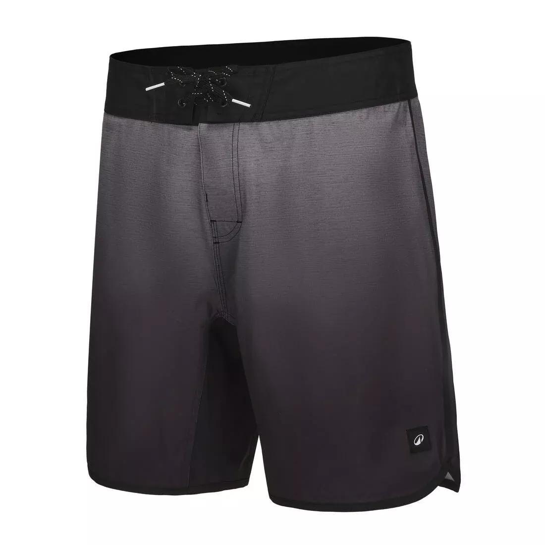 Men surfing boardshorts mid-length surf shorts 18&rdquo; - 500 Marin, Grey, No Color, medium