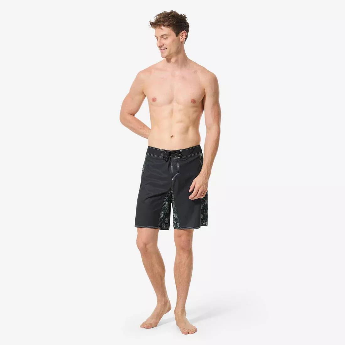 Men Surfing Boardshorts Long Swim Shorts 19 - 500 Arch Alex, Grey, No Color, large image number 5