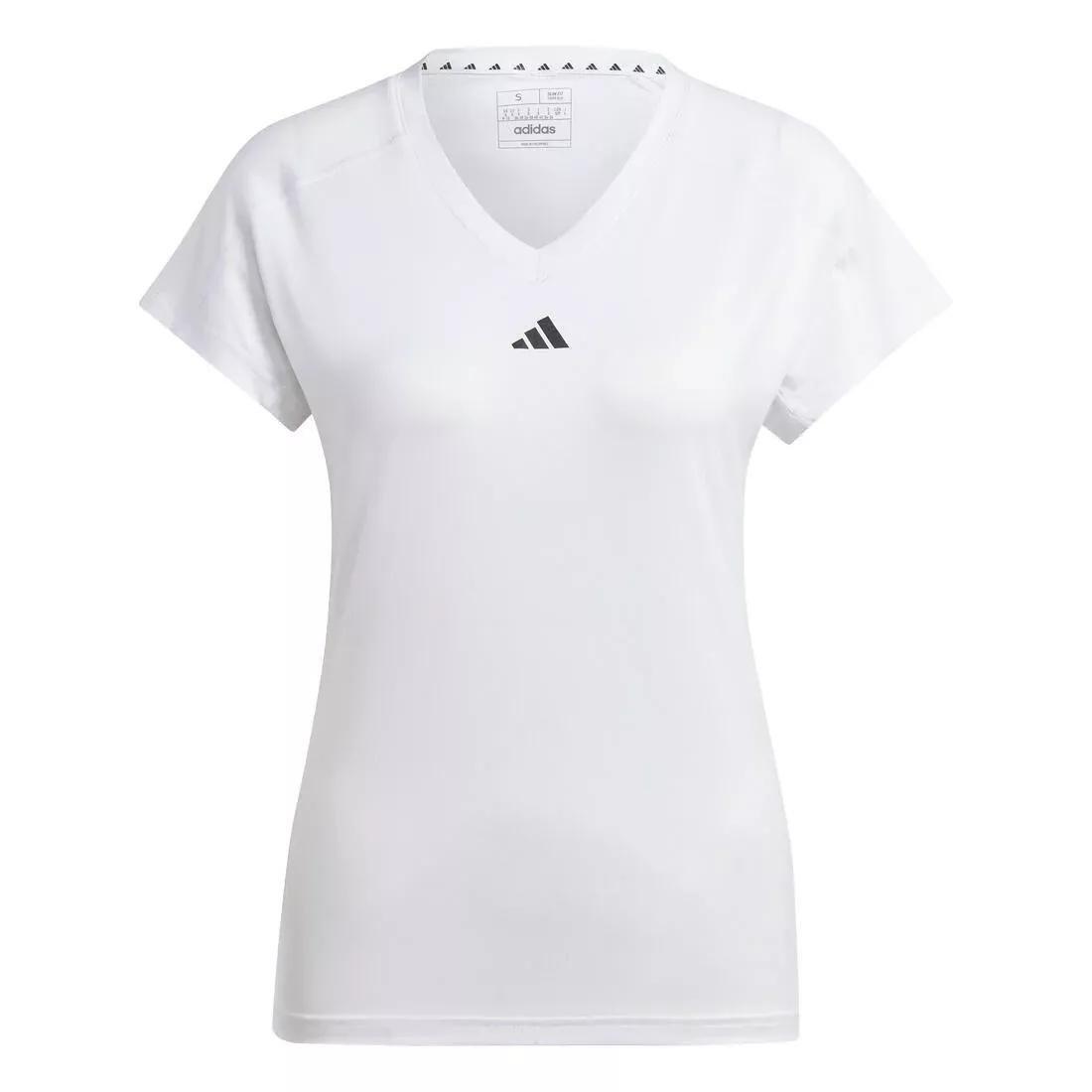 AEROREADY Train Essentials Minimal Branding V-Neck T-Shirt, White, , large image number 0