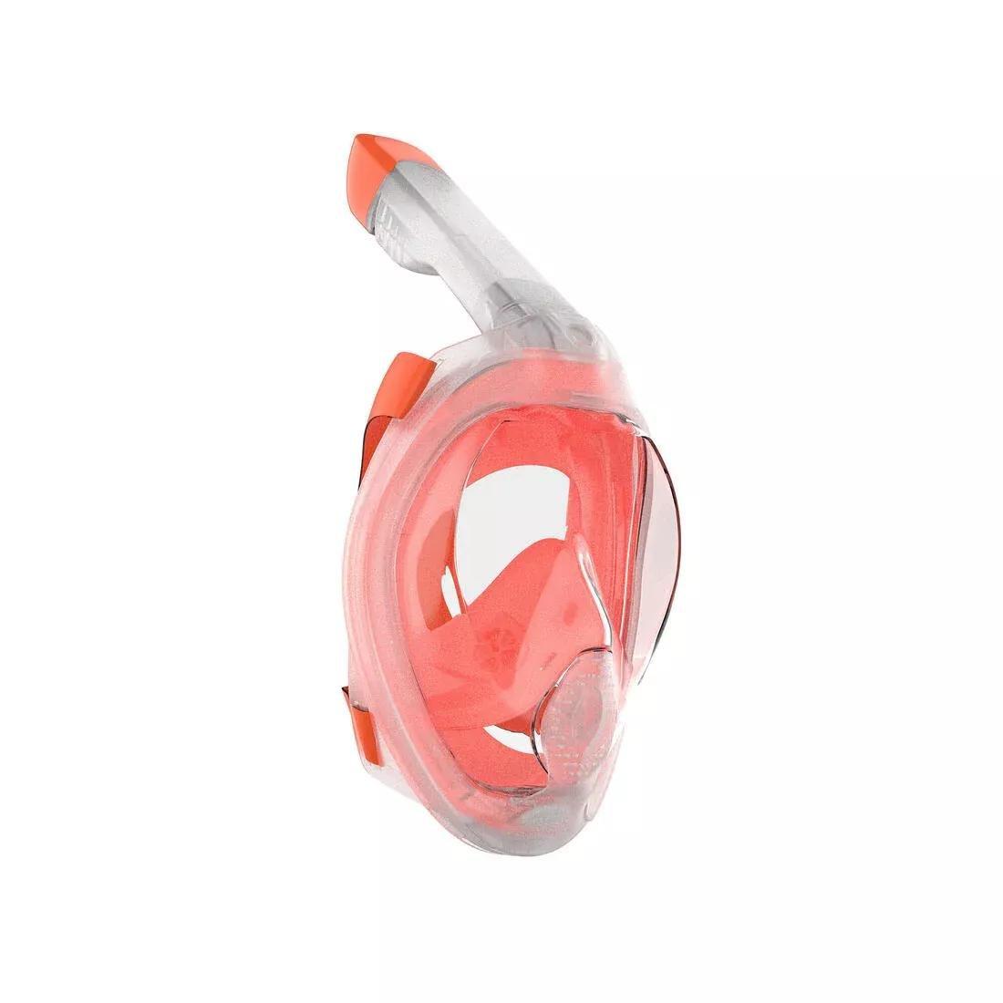 Surface Snorkelling Mask Easybreath + With Acoustic Valve > Age 10, Orange, No Color, medium