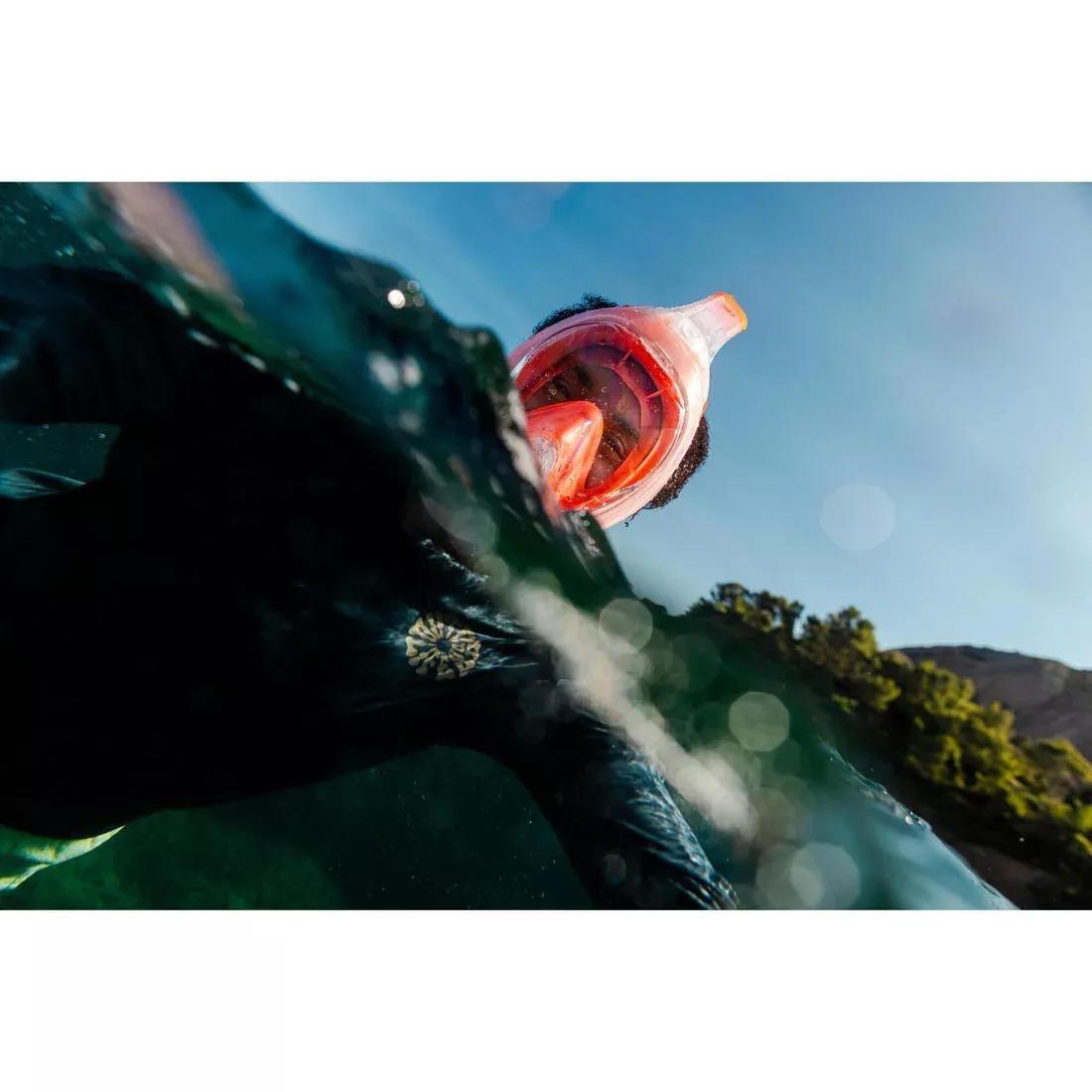 Surface Snorkelling Mask Easybreath + With Acoustic Valve > Age 10, Orange, No Color, large image number 9