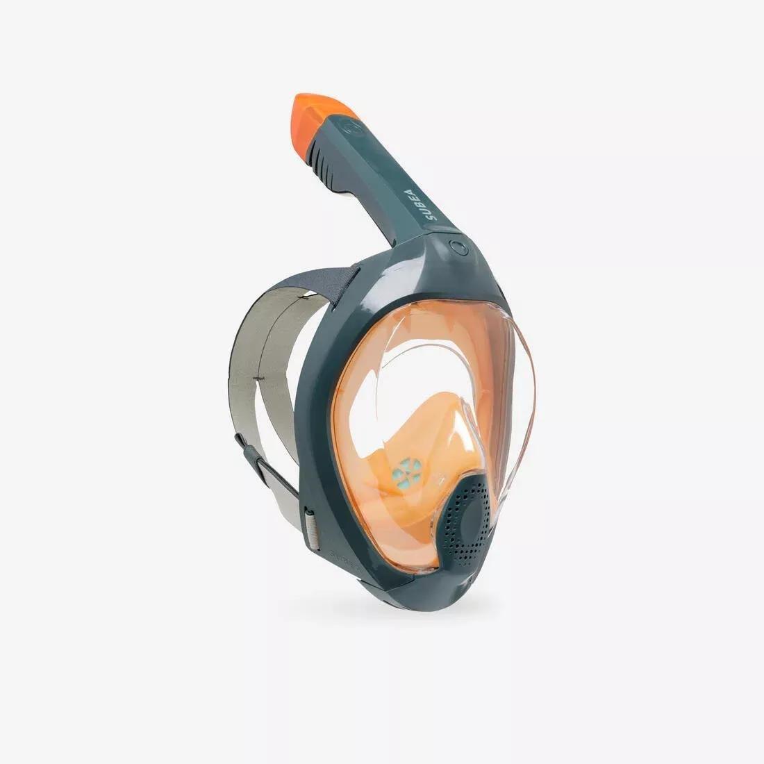 Surface Snorkelling Mask Easybreath + With Acoustic Valve > Age 10, Blue, No Color, large image number 4
