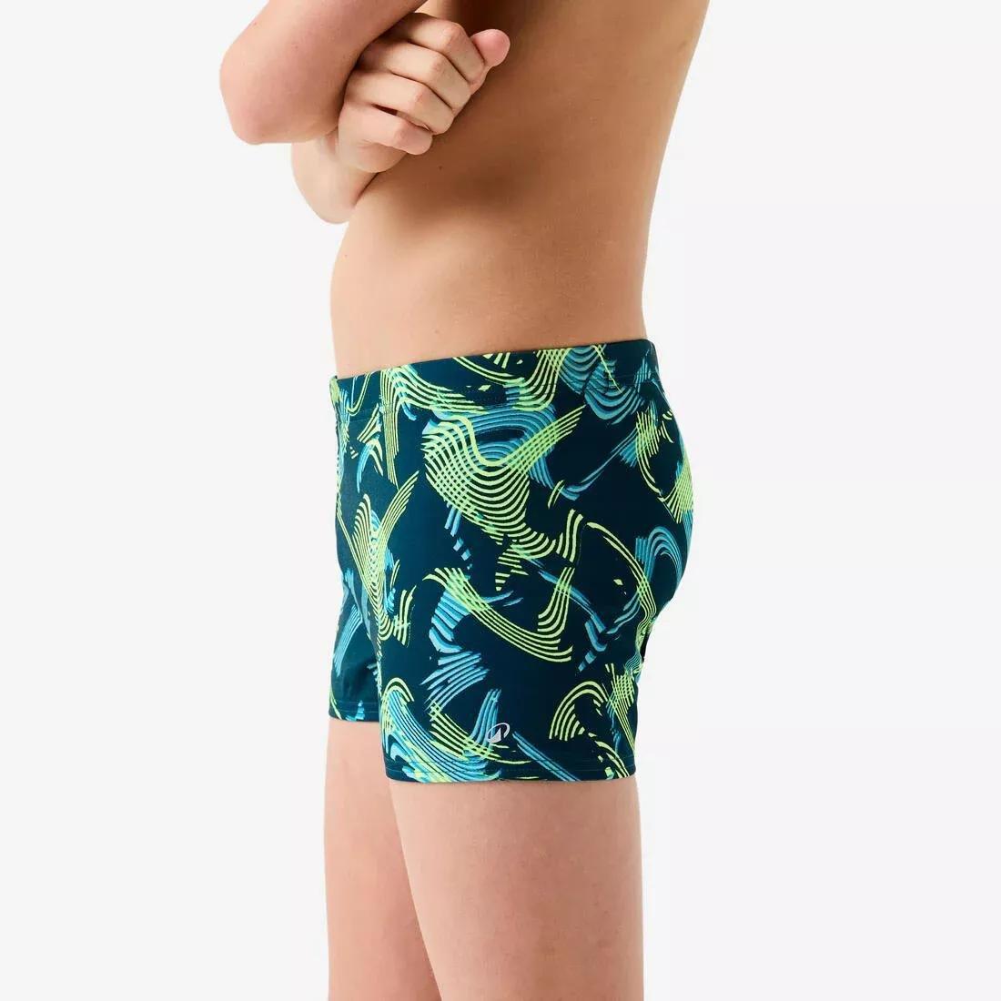 Kids Boys Swimming Boxer - Fiti Vib, Navy, No Color, large image number 3