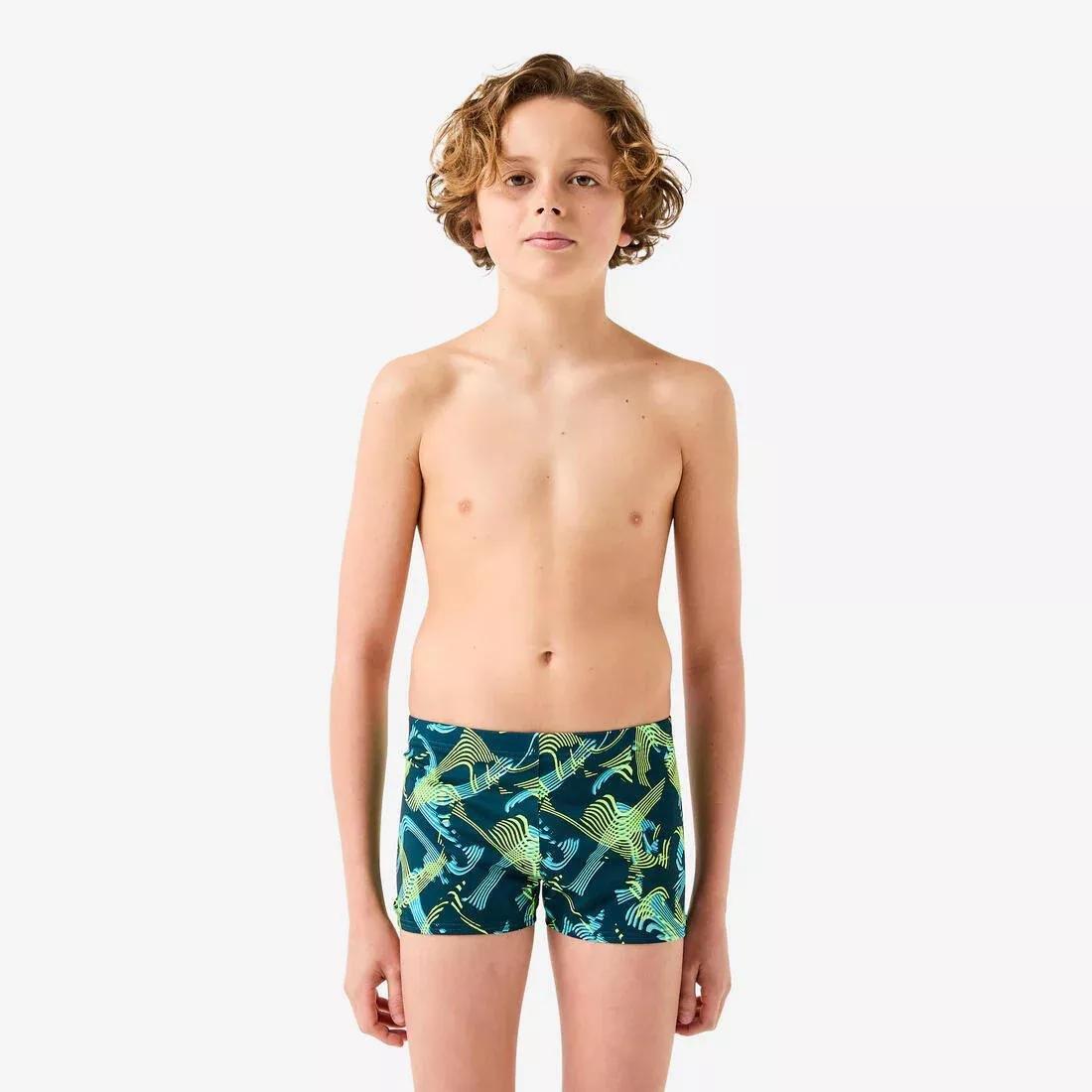 Kids Boys Swimming Boxer - Fiti Vib, Navy, No Color, large image number 4
