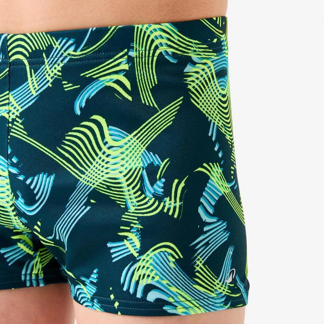 Kids Boys Swimming Boxer - Fiti Vib, Navy, No Color, large image number 6