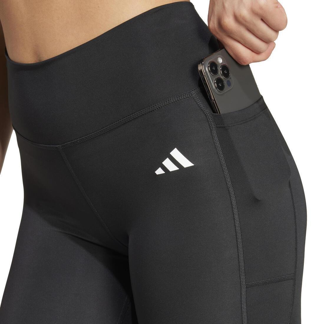 Optime Essentials Stash Pocket Full-Length Leggings, Black, No Color, large image number 3
