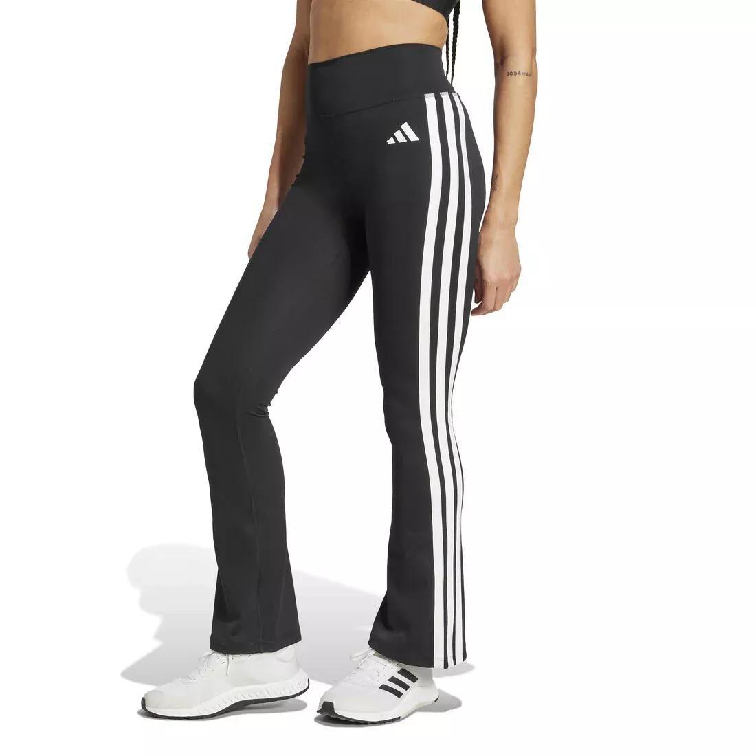 Optime Essentials 3-Stripes Flared Leggings, No Color, large image number 1