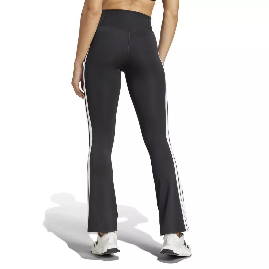 Optime Essentials 3-Stripes Flared Leggings, No Color, large image number 3