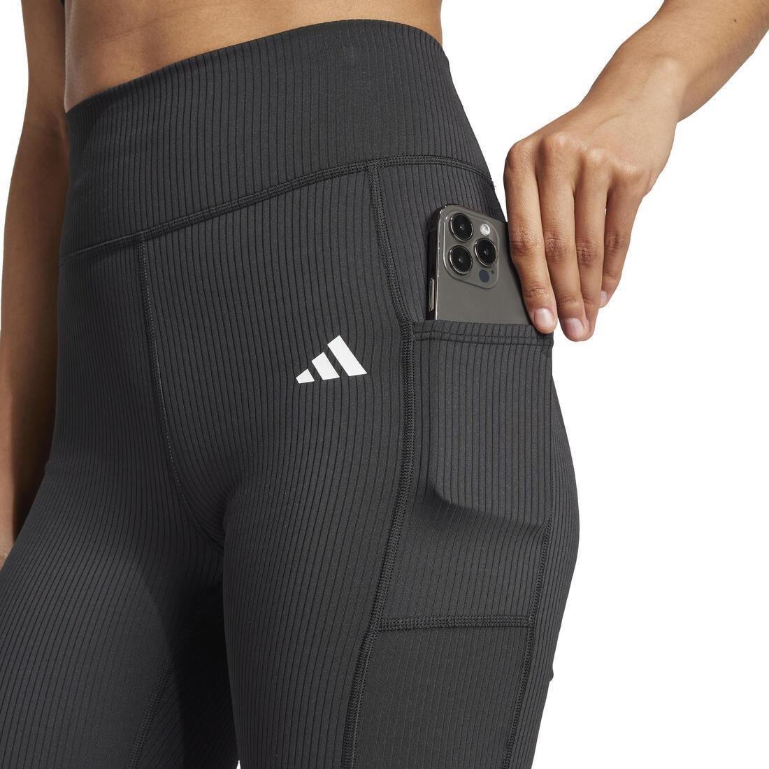 Optime Rib Short Leggings, No Color, large image number 2