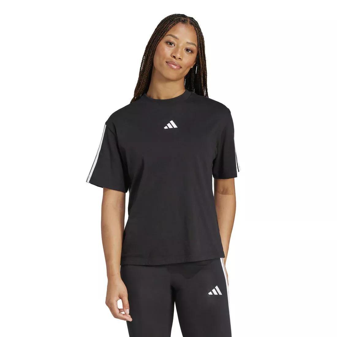 Essentials 3-Stripes Boyfriend T-Shirt, No Color, large image number 3