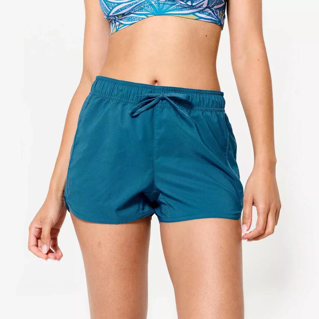 Women Swim Shorts - Tini Belly, Blue, No Color, large image number 5