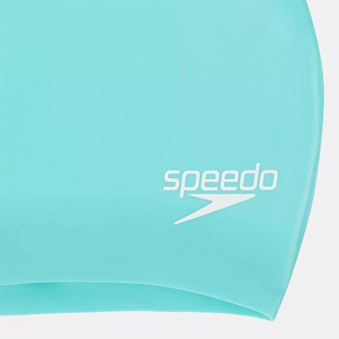 Long Hair Swim Cap, Blue, No Color, large image number 1