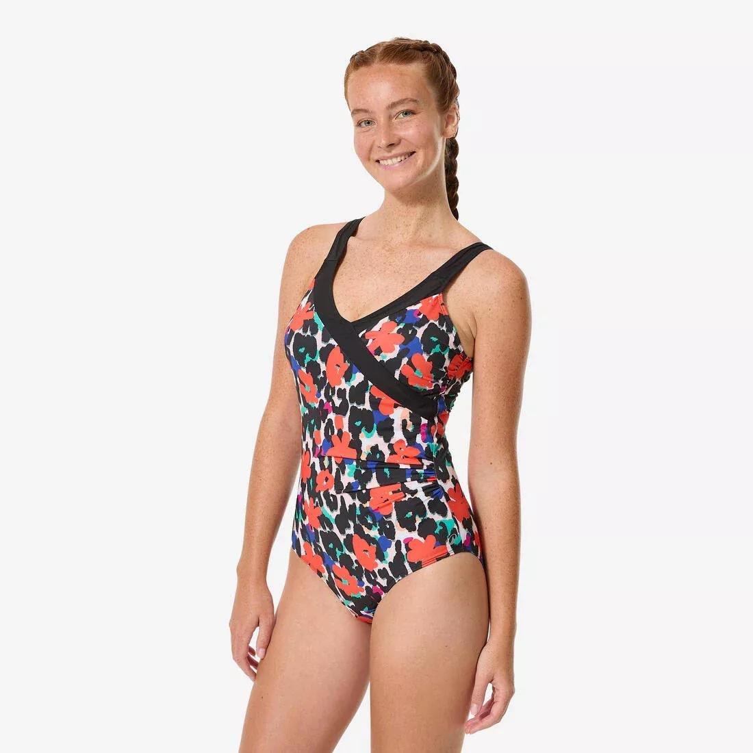 Women Aquafitness 1-piece Swimsuit Claris graou, Black, No Color, medium