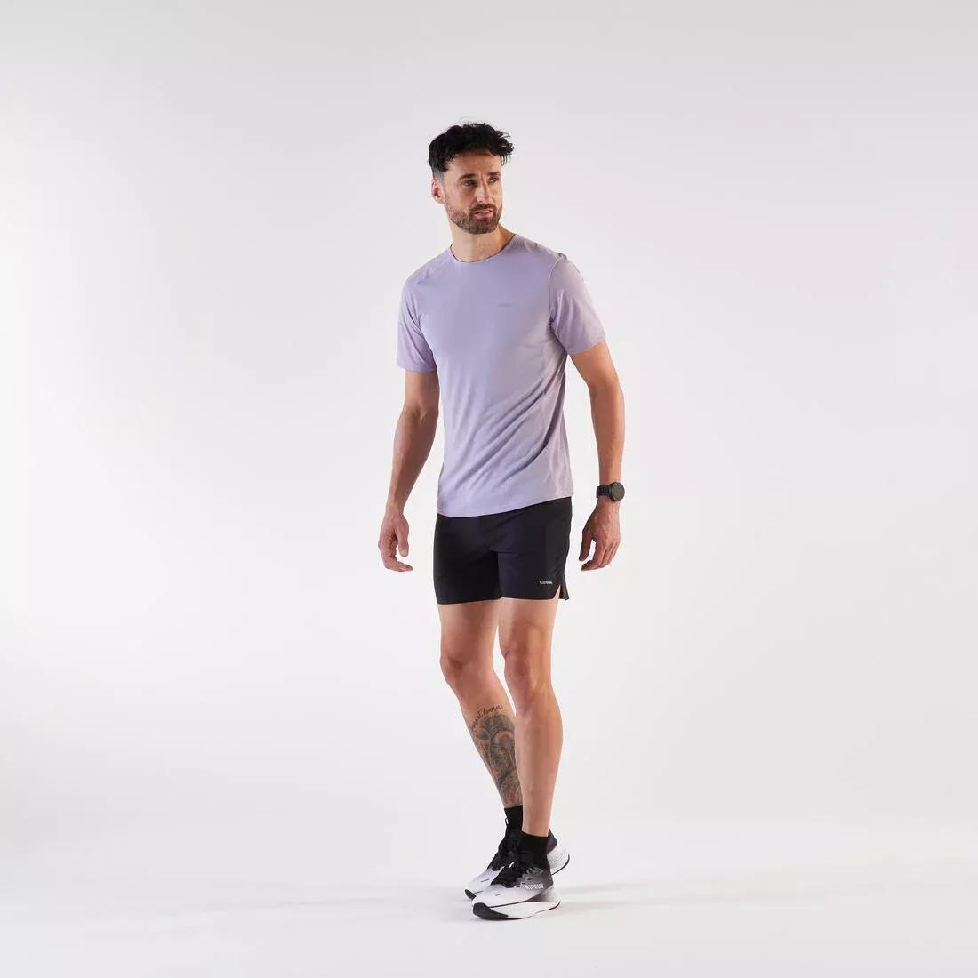 Men Running T-Shirt - Kiprun Run 900, Purple, No Color, medium