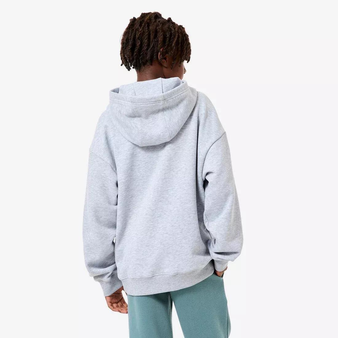 Kids Oversize Hoodie, Grey, No Color, large image number 3