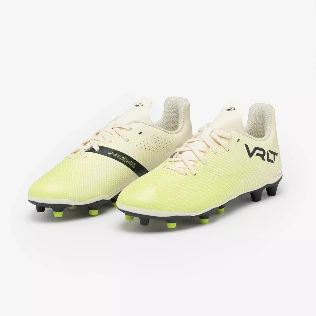 Kids Lace-Up Football Boots Viralto I FG - Snake, Yellow, No Color, medium