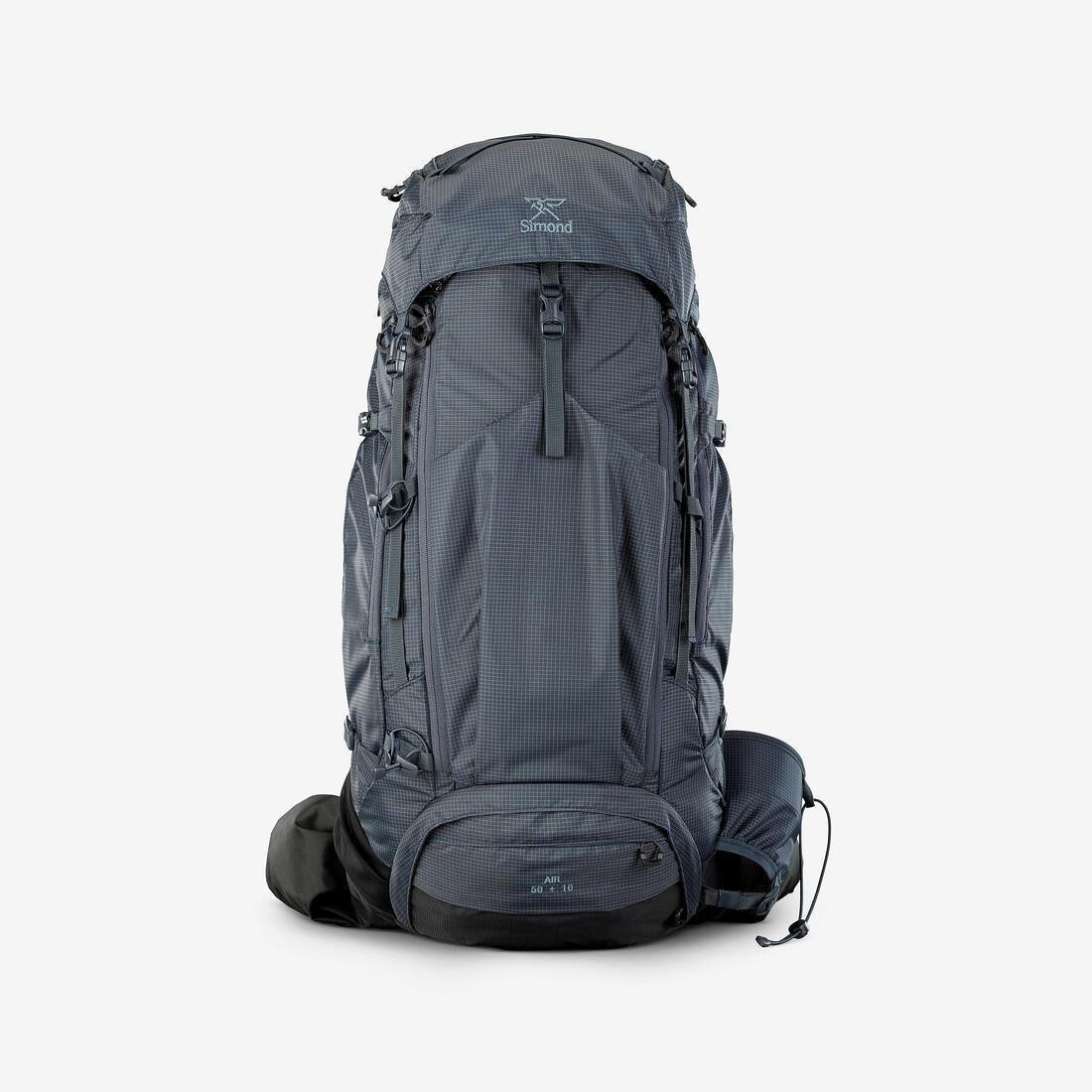 Men Trekking 50+10 L Backpack - MT500 Air, Grey, No Color, large image number 6