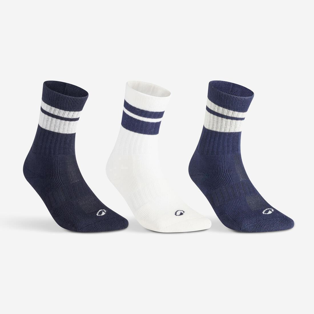 High Tennis Crew Socks Tri-Pack - RS 500, White, No Color, large image number 4