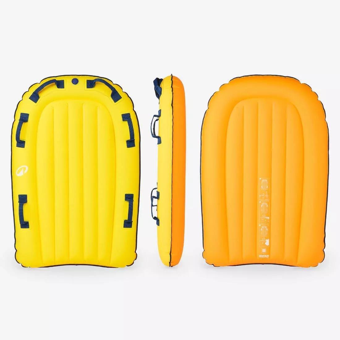 Tandem Inflatable Bodyboard, Yellow, No Color, medium