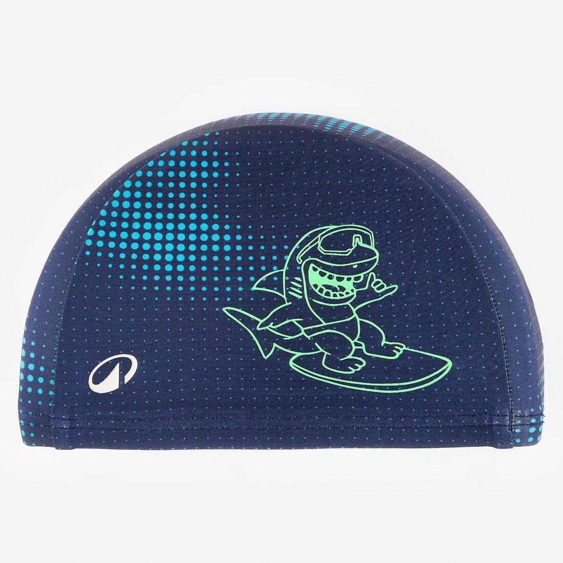 Mesh swimming cap - Printed fabric - Size S - Pantai, Blue, No Color, large image number 0